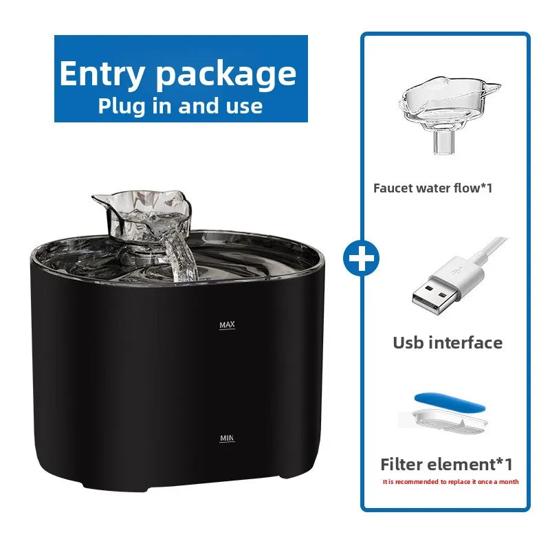 New Cat & Dog Water Dispenser Circulating Filter Flowing Smart Detachable Pet Feeder  Smart Detachable Design for Indoor Use