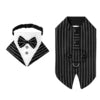 Tanpopo Dog Tuxedo Suit and Colar Bandana Set Wedding Party Doggy Prince Bowtie Shirt Formal Pet Engagement Attire Birthday Gift