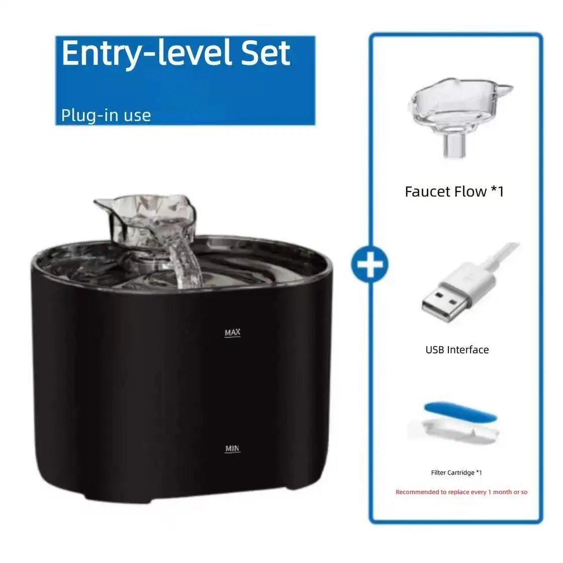 New Cat & Dog Water Dispenser Circulating Filter Flowing Smart Detachable Pet Feeder  Smart Detachable Design for Indoor Use