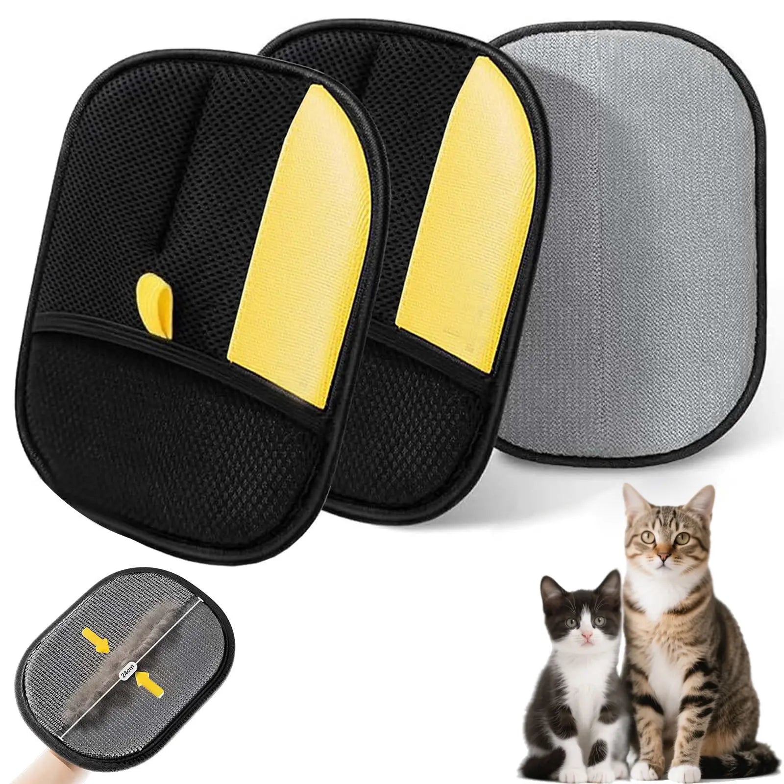 Dropshipping Two-Way Large Efficient Pet Hair Removal Gloves Electrostatic Double-Sided Reusable Washable Pet Grooming Gloves