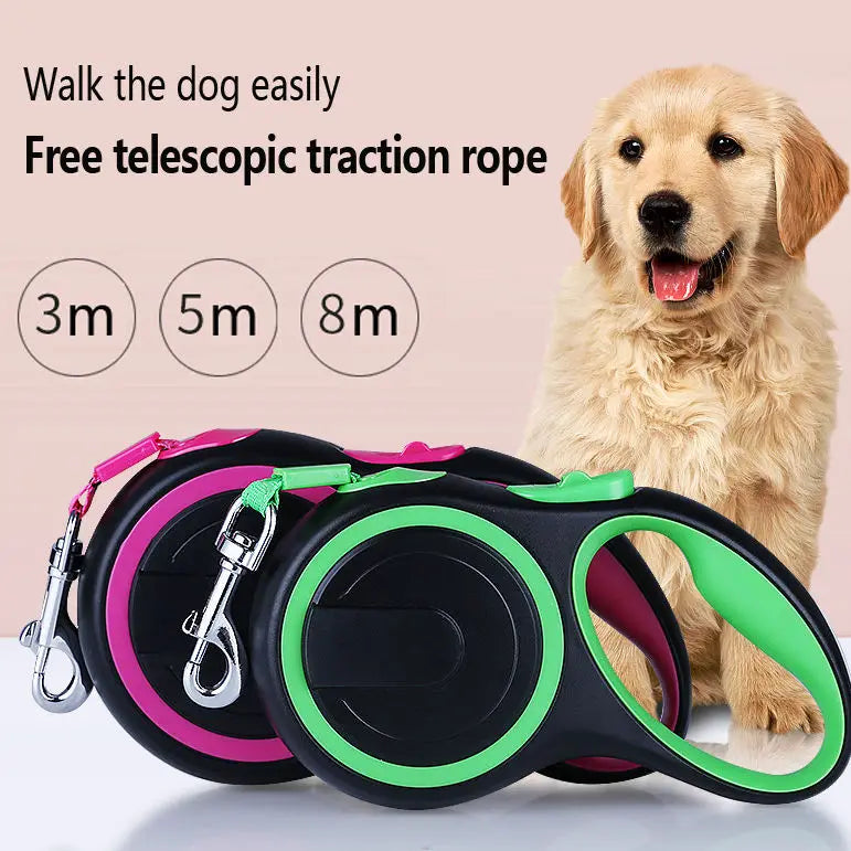 New Pet Products Label Wholesale Adjustable Automatic Heavy Duty Retractable Pet Nylon Material Dog Leash For Large Dog lead