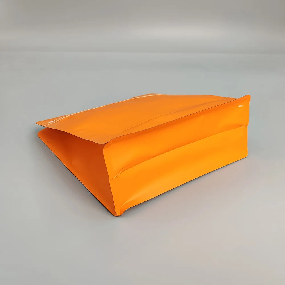 Classic Flat Bottom Pouch PE Zipper Packaging Bag for Food Pet Food Coffee Beans Tea Bags with Valve