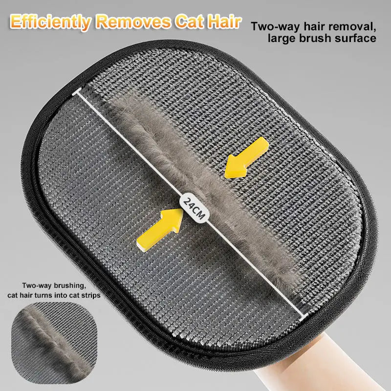 Dropshipping Two-Way Large Efficient Pet Hair Removal Gloves Electrostatic Double-Sided Reusable Washable Pet Grooming Gloves