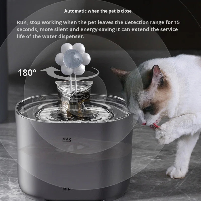 New Cat & Dog Water Dispenser Circulating Filter Flowing Smart Detachable Pet Feeder  Smart Detachable Design for Indoor Use