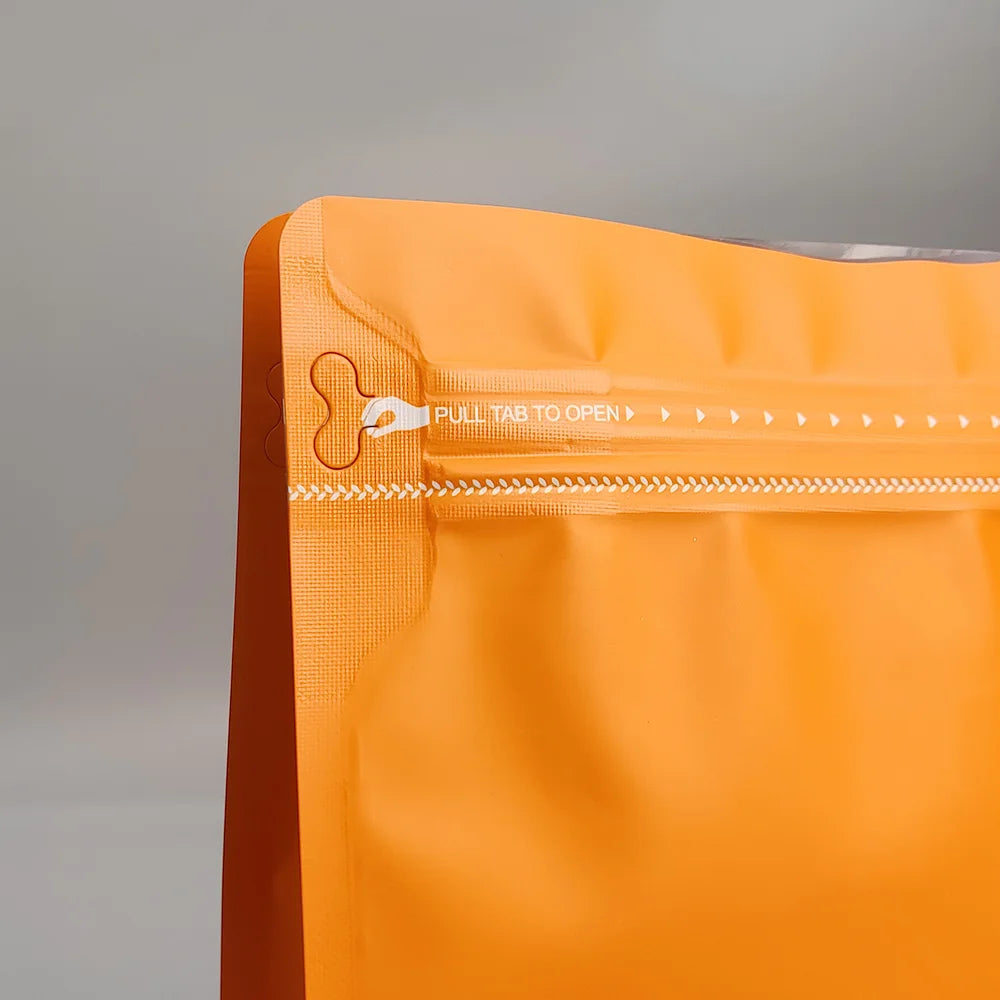 Classic Flat Bottom Pouch PE Zipper Packaging Bag for Food Pet Food Coffee Beans Tea Bags with Valve