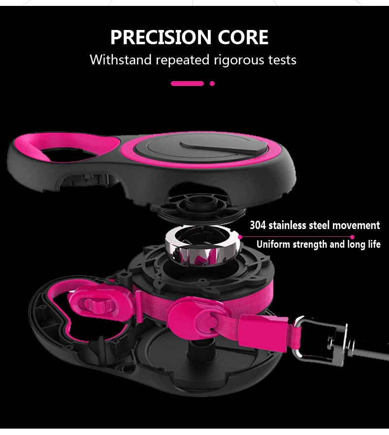 New Pet Products Label Wholesale Adjustable Automatic Heavy Duty Retractable Pet Nylon Material Dog Leash For Large Dog lead