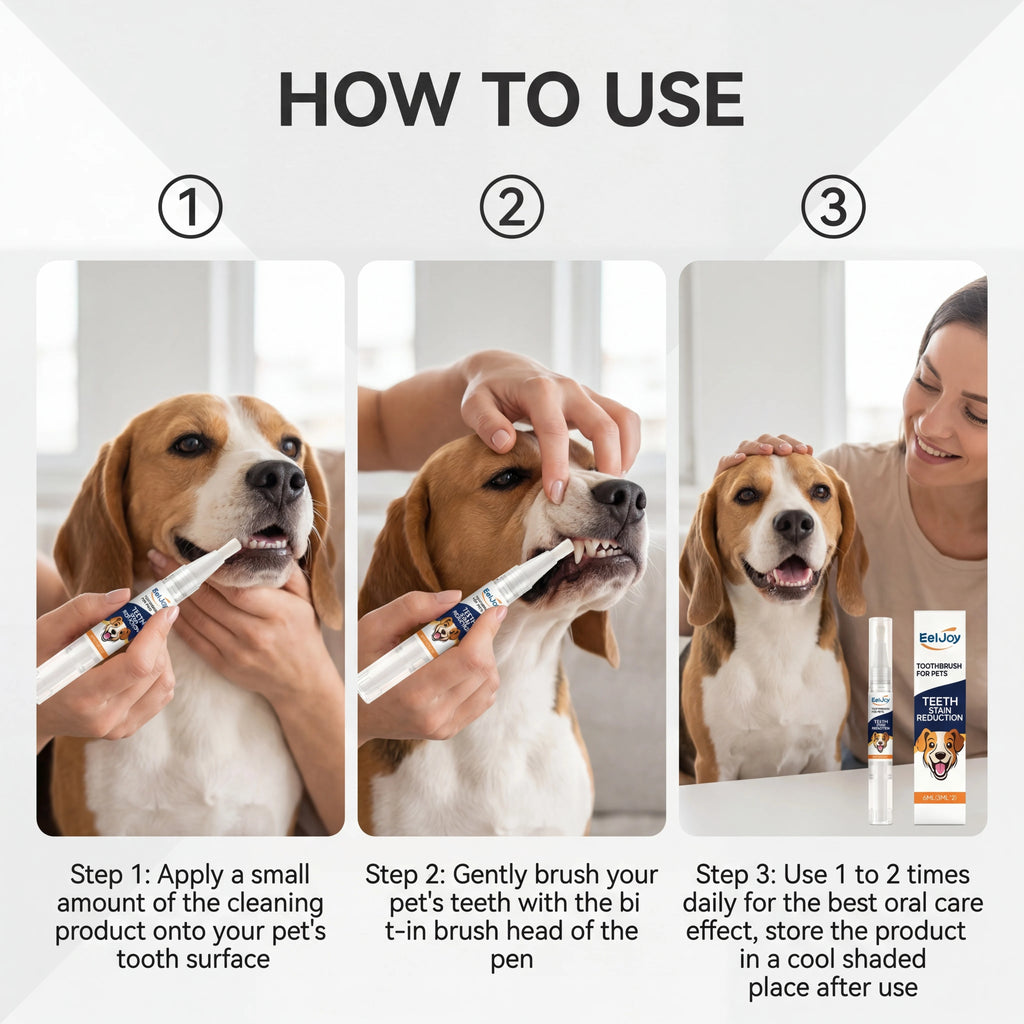 2pcs Pet Teeth Cleaning Pen for Dogs Cats Plaque Remover Fresh Breath Dental Care Kit Oral Hygiene Portable Brush Easy to Use
