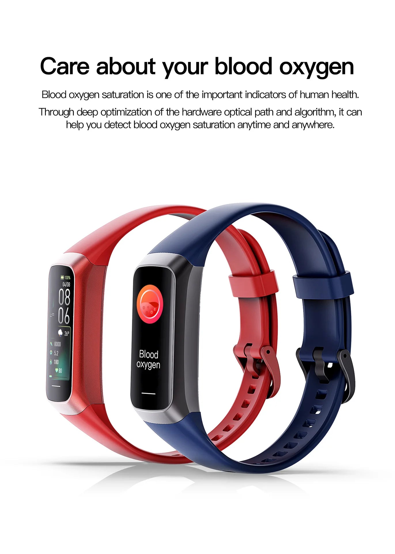 2024 Smart Watch Men Women Smart Bracelet Wristband 1.1 Inch Amoled Heart Rate Waterproof Body Fitness Tracker Band