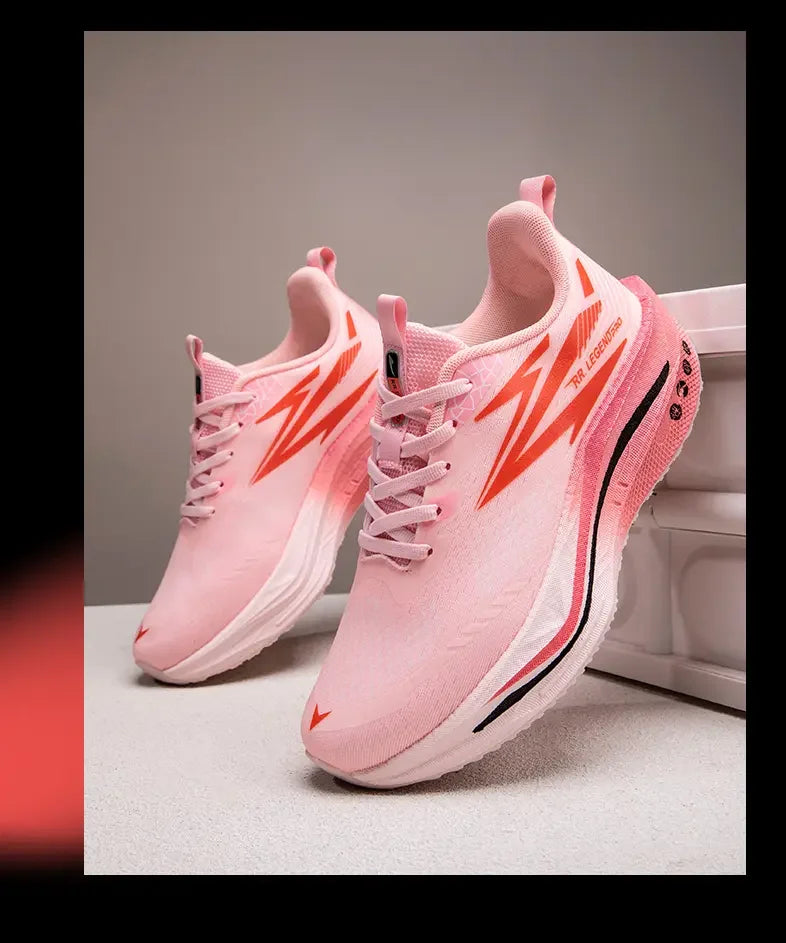 Sports and leisure shoes, men's shoes, marathon oversized air cushioned shoes, fly woven all season rubber, wear-resistant, anti