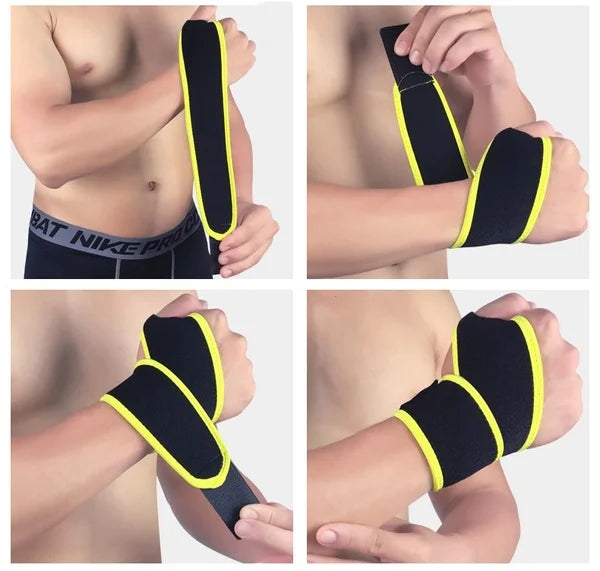 GOMOREON 1Pcs Wrist Guard Band Brace Support Carpal Tunnel Pain Wraps Bandage Fitness Wristbands