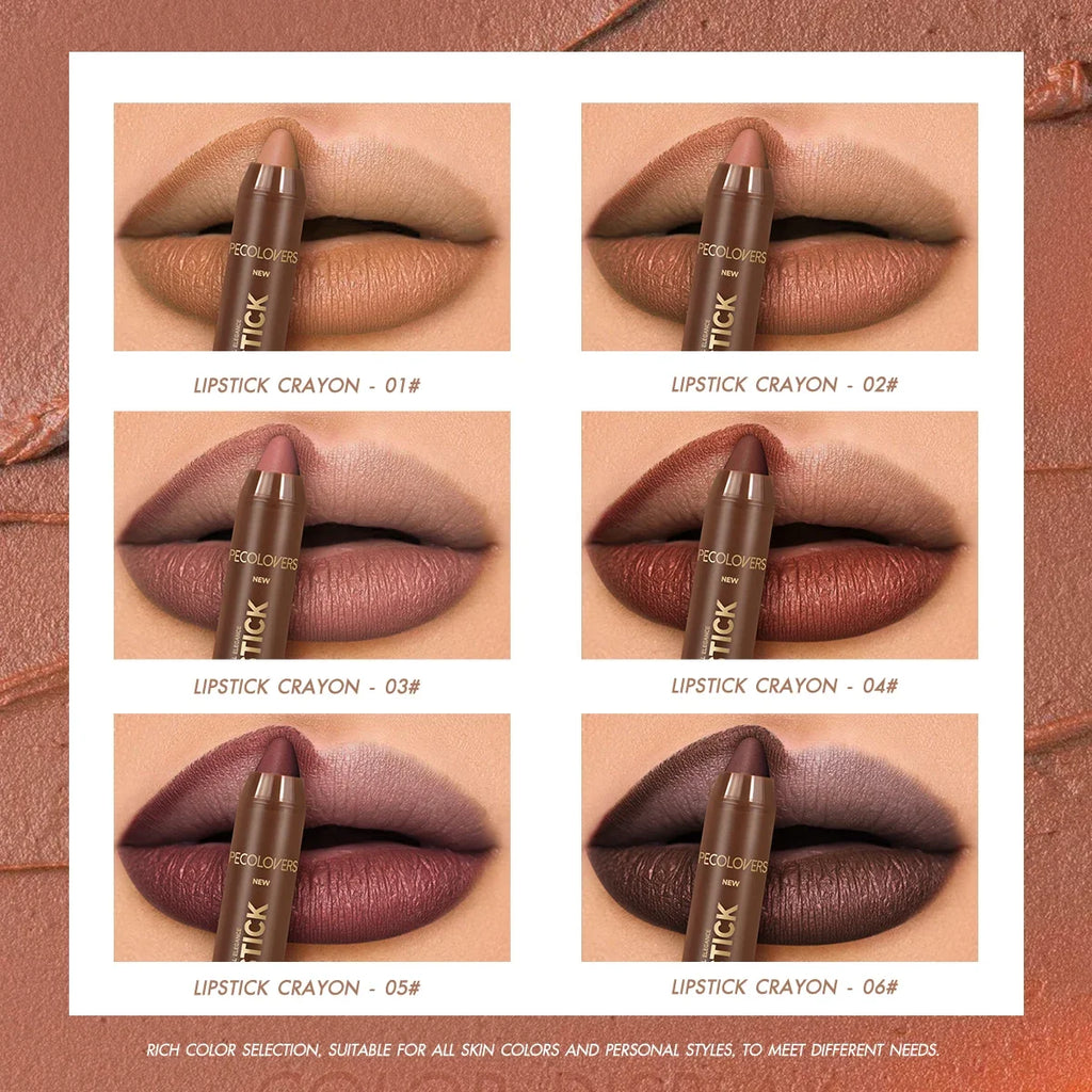 1PC Smooth Lipstick, Long Lasting, Waterproof, Color Rendering, Daily Use, Easy-Apply, Lip Makeup