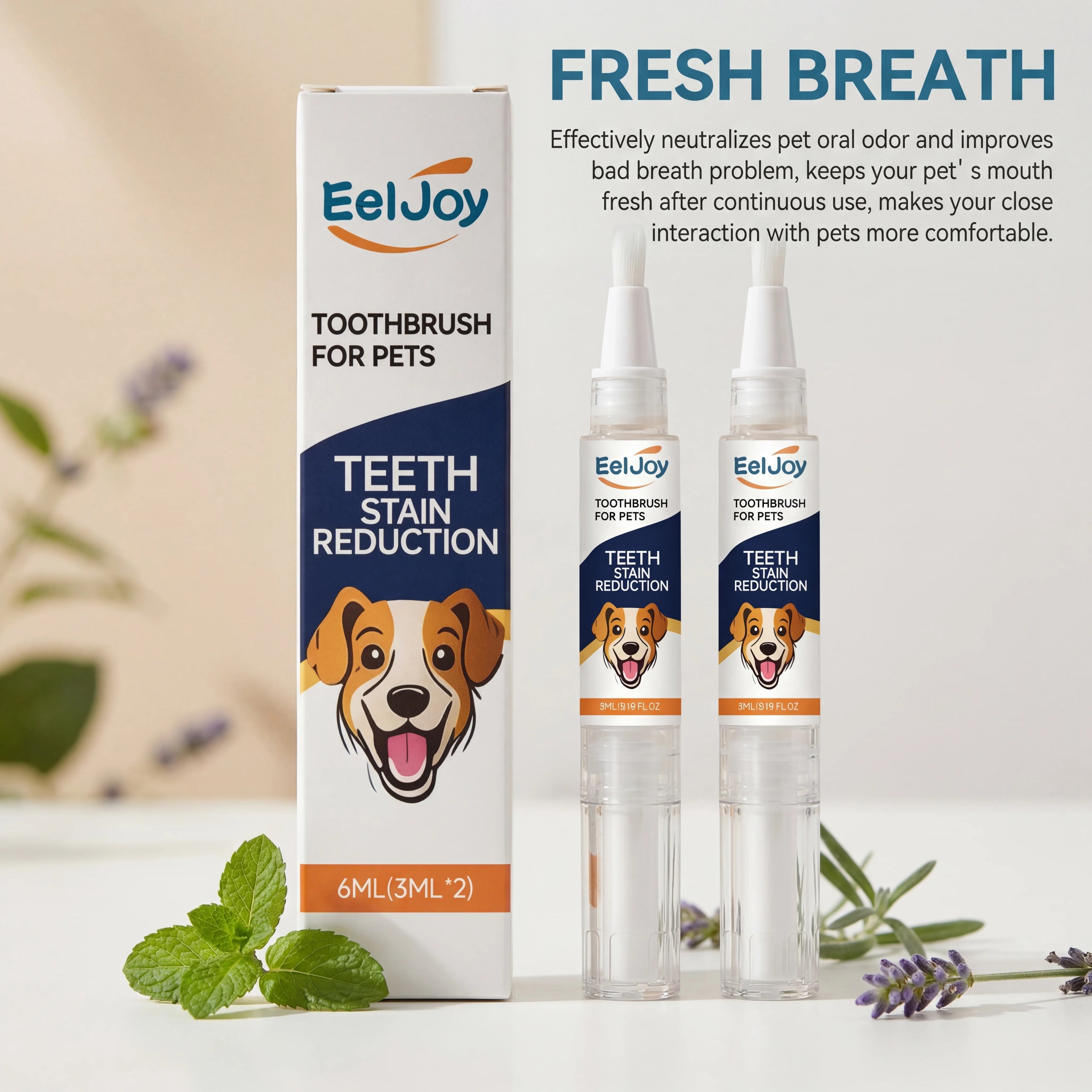 2pcs Pet Teeth Cleaning Pen for Dogs Cats Plaque Remover Fresh Breath Dental Care Kit Oral Hygiene Portable Brush Easy to Use
