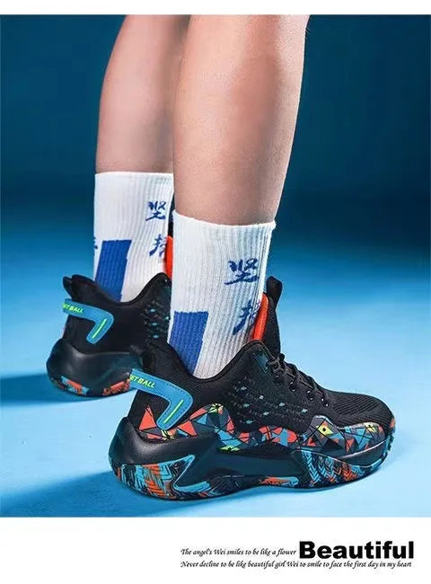 Men Basketball Shoes Breathable Cushioning Non-Slip Wearable High Quality Sports Shoes Gym Training Athletic Basketball Sneaker