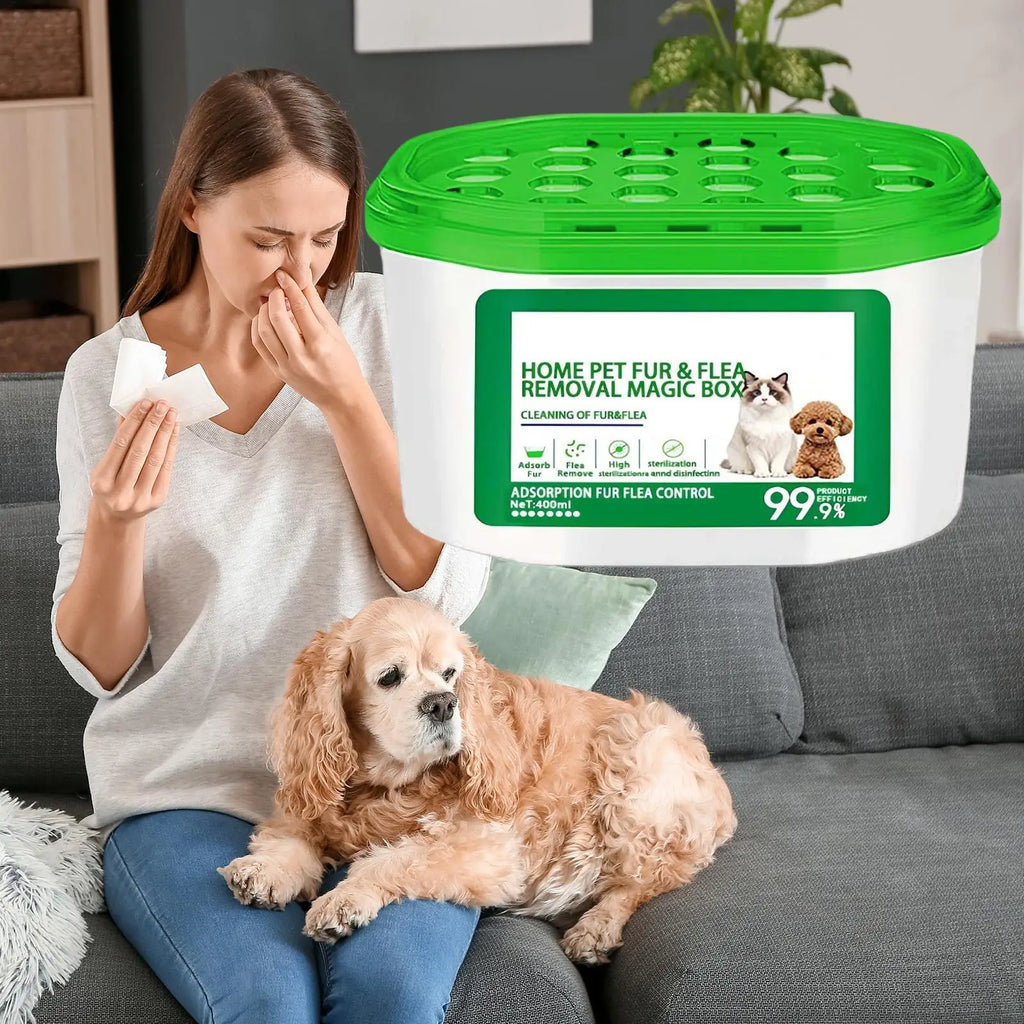 Pet Hair & Dust Remover Box Dehumidifying Air Purifier Reusable Indoor Cleaner for Home Office Bedroom Nursery Kitchen Hotel