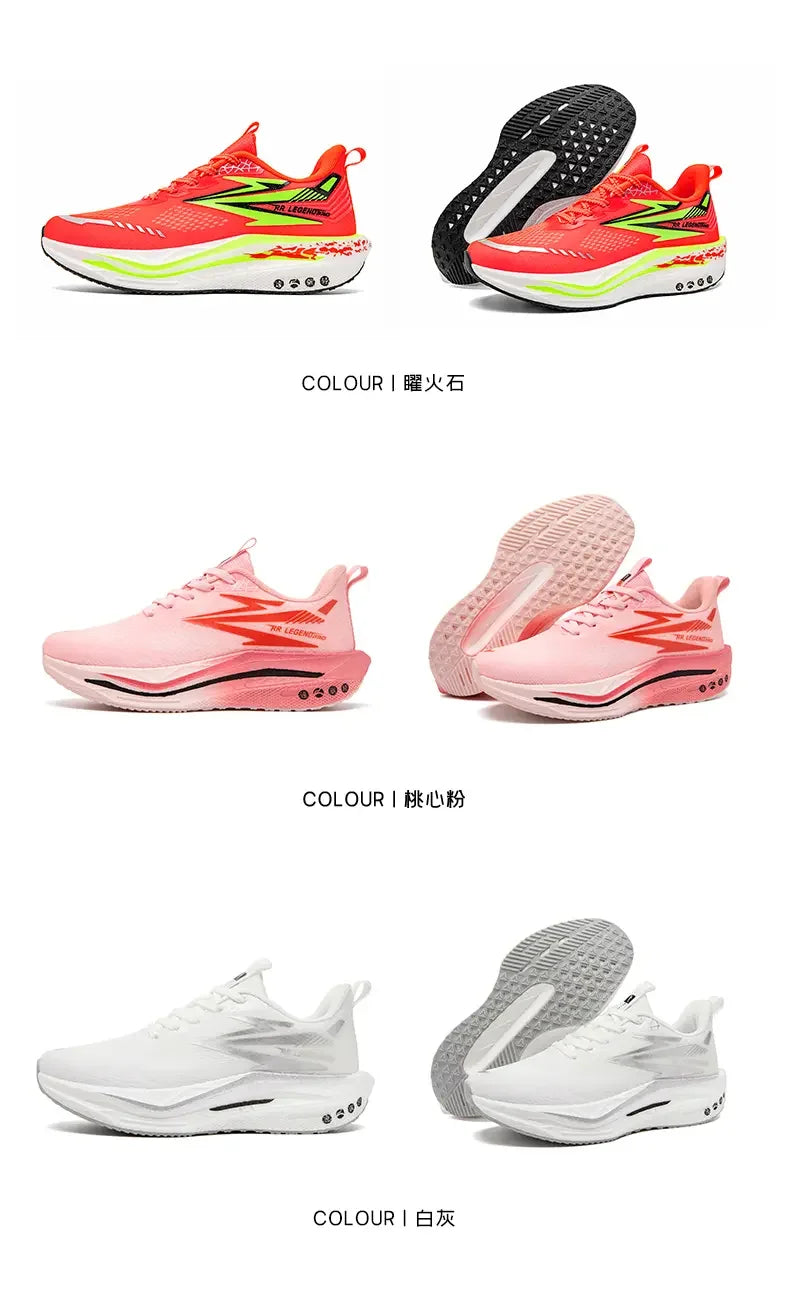 Sports and leisure shoes, men's shoes, marathon oversized air cushioned shoes, fly woven all season rubber, wear-resistant, anti