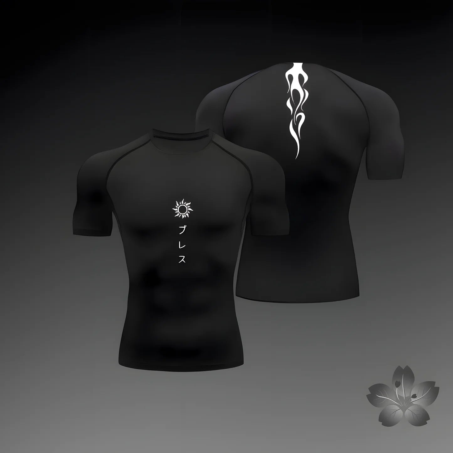 Men's compression shirt, fitness exercise, running, tight fitting gym T-shirt, sports and fitness top T-shirt, summer