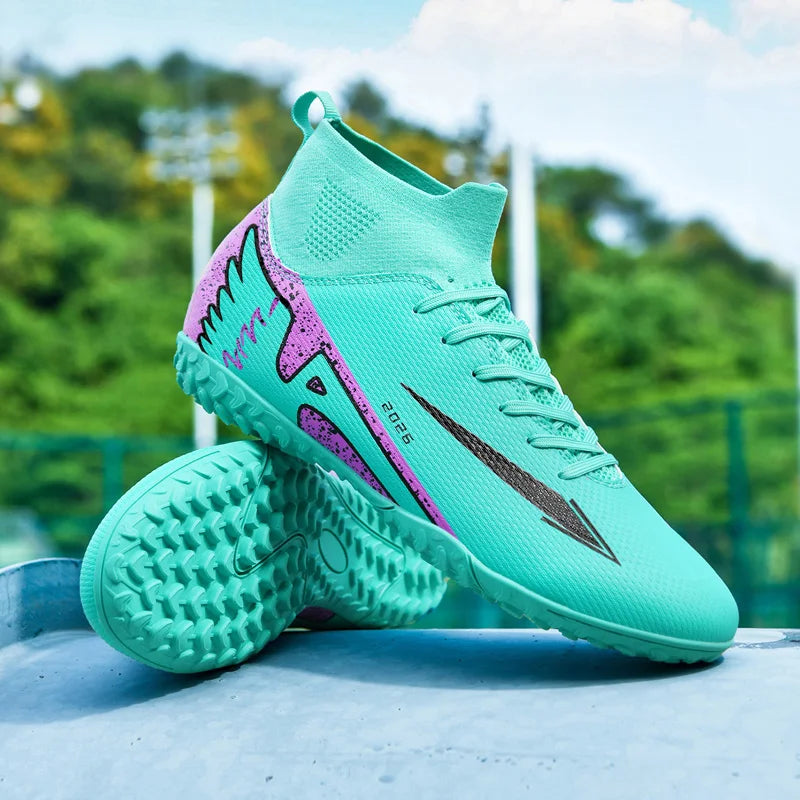 New Men Soccer Shoes Outdoor High Ankle Non-Slip Sports Shoes Ultralight Indoor Football Boots High-quality Futsal Non-Slip