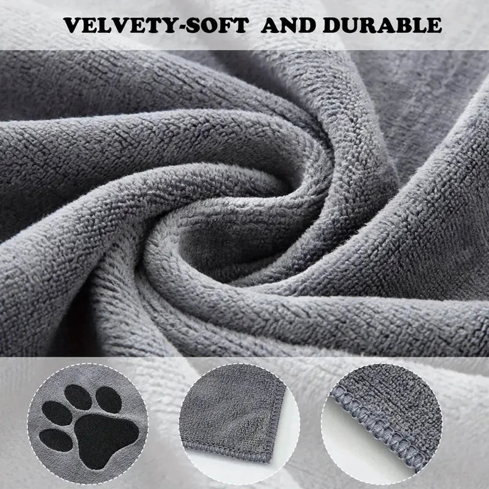 Pet towel microfiber cat and dog cleaning bathroom Bath special embroidery pet absorbent towel