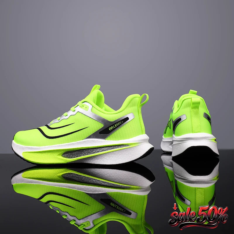 Sports Shoes for Men Air Cushion Jogging Shoes Running Shoes Carbon Board Marathon Breathable Lightweight Women Nonskid Sneakers