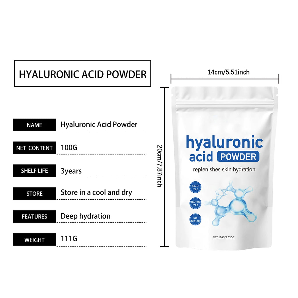 Hyaluronic Acid Facial Mask Powder Moisturize Firming Increase Skin Elasticity Repairing Keratin Brightening Facial Apply Mask
