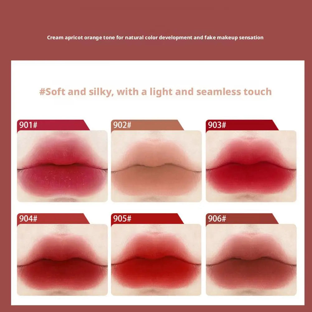 Candied Cherry Blossoms Pink Lip Glaze Velvet Matte Non-fading Lip Cream Mud Waterproof Lip Gloss Women Makeup