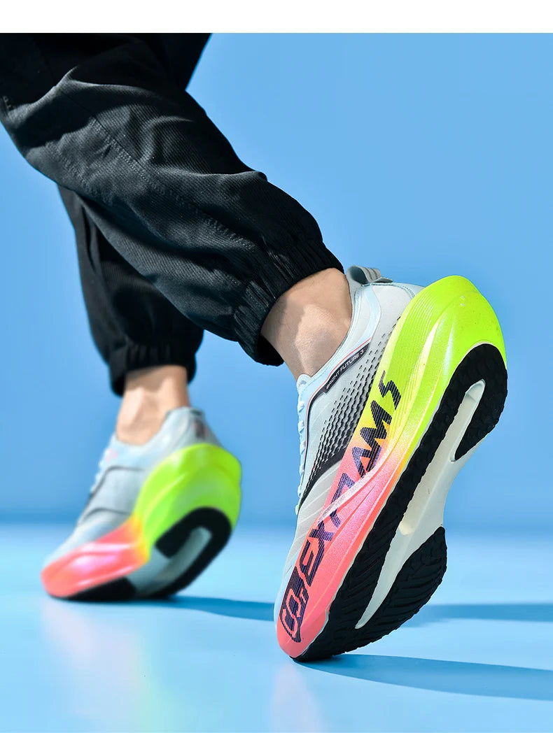 Running Shoes Men Carbon Plate Speciality Marathon Sports Breathable Lightweight Women's Comfortable Nonskid Leisure Sneakers