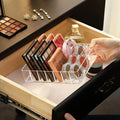 7 Slots Eyeshadow Palette Organizer Clear Acrylic Makeup Storage Rack Compact Powder Holder Drawer Divider for Cosmetics Bins