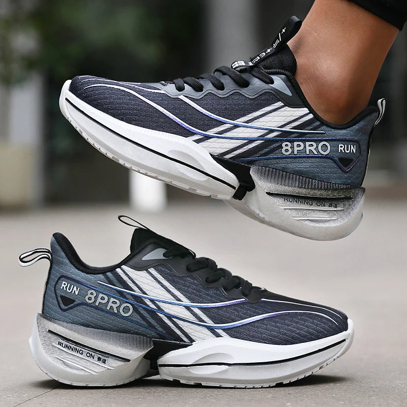 Men's Sports Running Shoes Breathable Lightweight Women's Carbon Plate Sports Anti Slip Tennis Shoes New 2025 Large Size 36 47