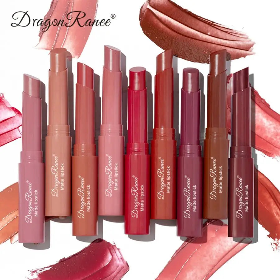 Lipstick Matte Matte Non-Fading Moisturizing European and American Makeup Lipstick Velvet Matte Lipstick Waterproof Not Easy to Fade Matte Lipstick Lipstick