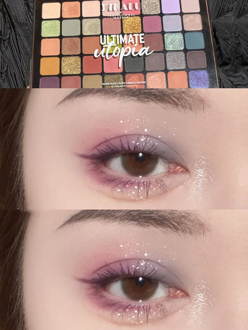 DIKALU 40 Color Eyeshadow Palette Utopia Queen Earth Pearl Matte Glossy Multi-Color Palette