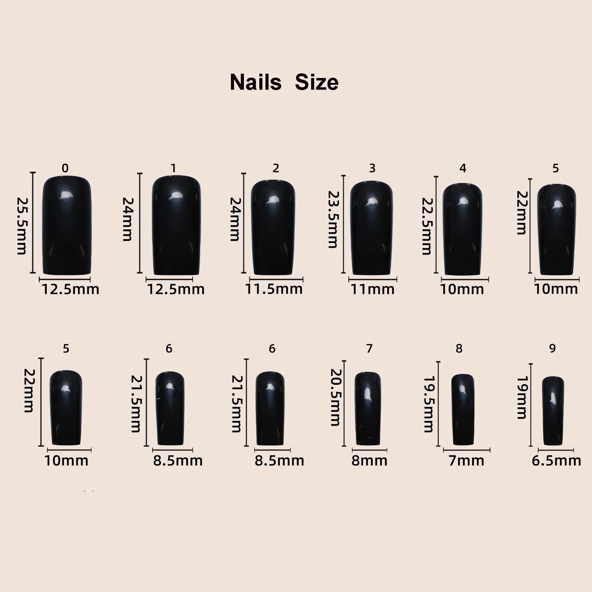 Medium long Square fake nails for women Summer blue water fish in yellow red colors full cover press on acrylic false nail art