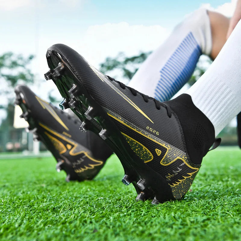 New Men Soccer Shoes Outdoor High Ankle Non-Slip Sports Shoes Ultralight Indoor Football Boots High-quality Futsal Non-Slip