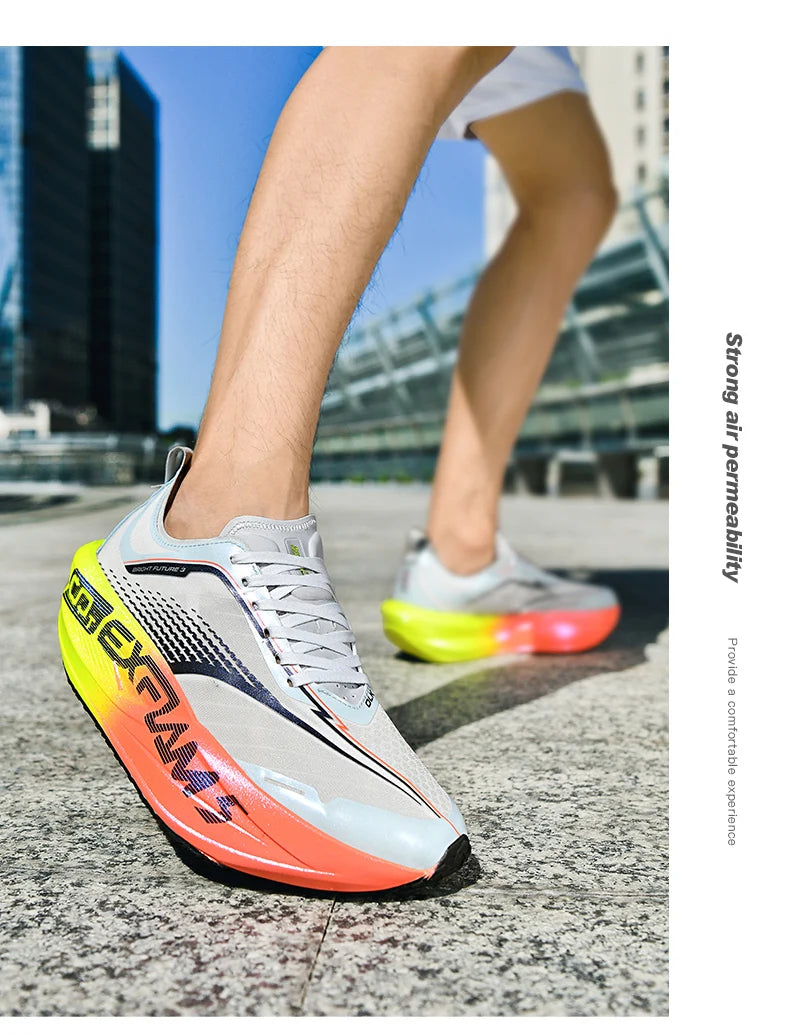 Running Shoes Men Carbon Plate Speciality Marathon Sports Breathable Lightweight Women's Comfortable Nonskid Leisure Sneakers