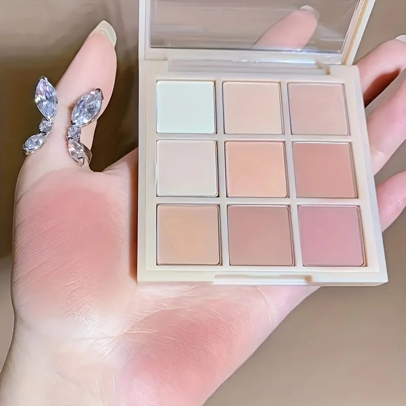 Multifunctional Eyeshadow Palette 9 Colors Various Shades Long Lasting Moisturizing Eye Shadow Palettes for Women Makeup Kit