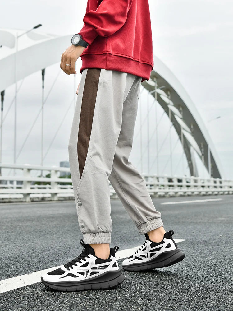 Men's Low-Top Sports Shoes Breathable Lightweight Comfortable Wear-Resistant Thick Bottom Versatile Fashionable Heightening Shoe