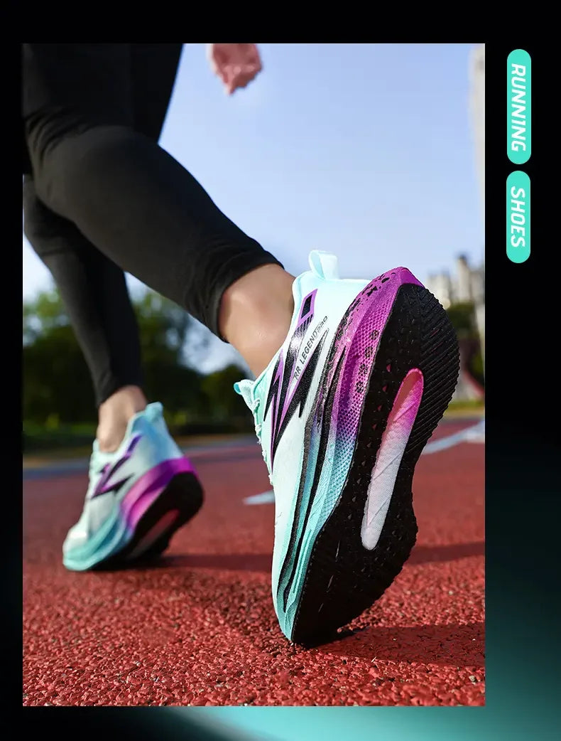 Sports and leisure shoes, men's shoes, marathon oversized air cushioned shoes, fly woven all season rubber, wear-resistant, anti