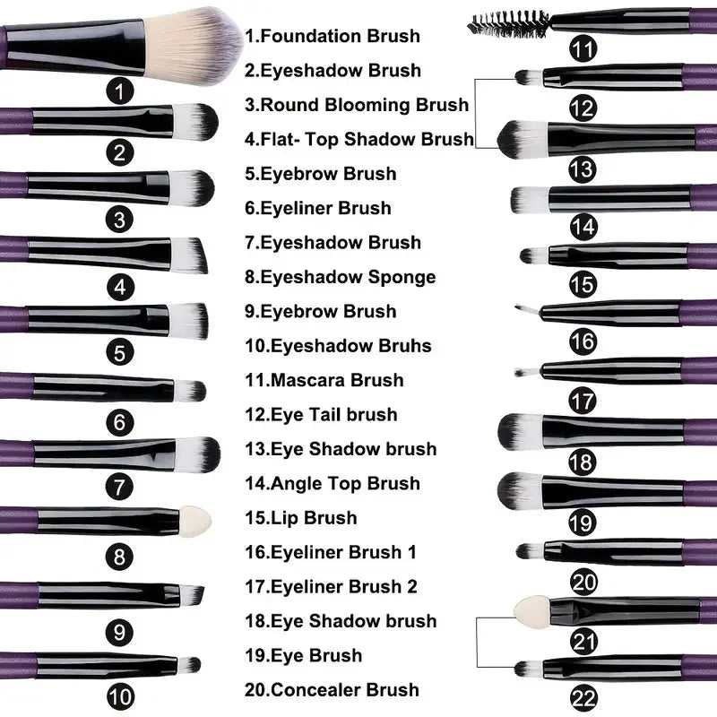 20Pcs Eye Makeup Brushes Set Detail Eyeshadow Brush Makeup Brush White Ultra Soft Eyeshadow Eyeliner Blending Makeup Tool
