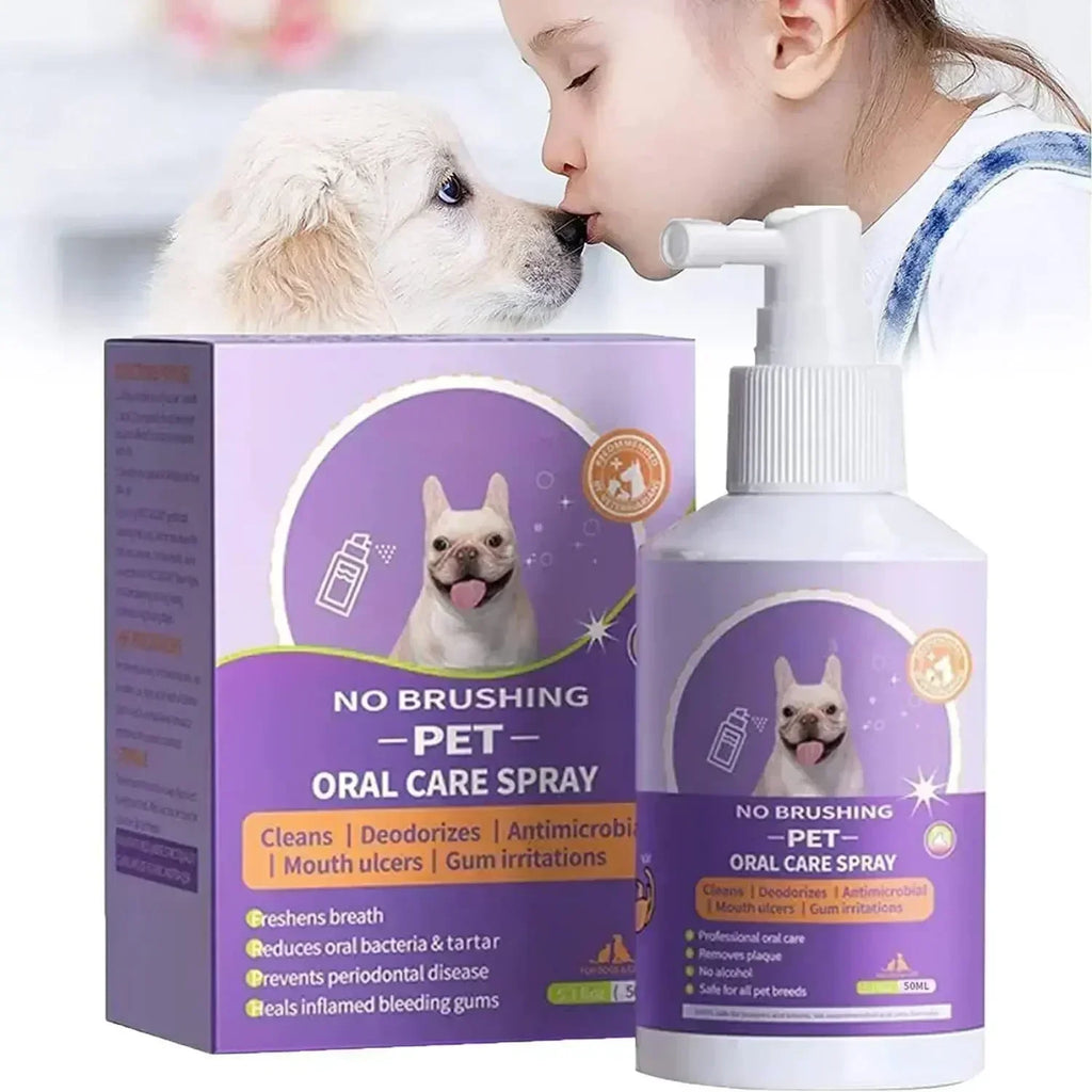 50mlPet Oral Cleanse Spray Dogs Cats Teeth Clean Deodorant Prevent Calculus Remove Kitten Bad Breath Pet Supplies Freshen Breath