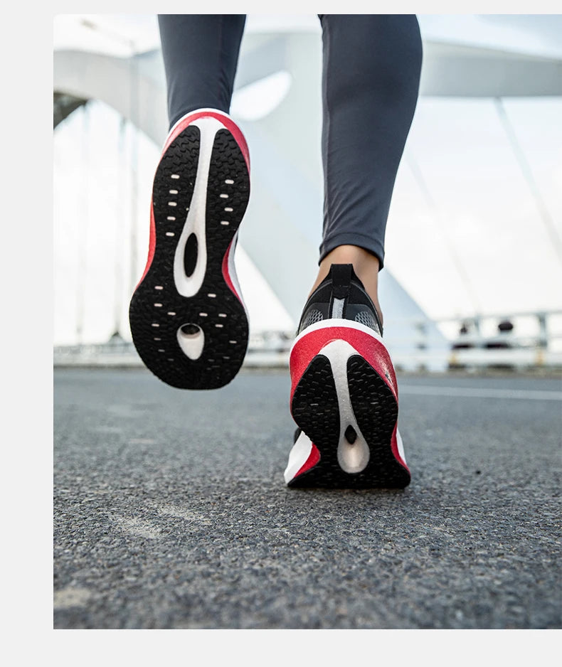 New Sports Shoes for Men Women Running Sneakers Carbon Plate Male Marathon Racing Shock-absorbing Athletics Sport Training Shoes