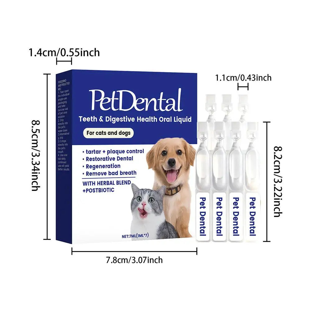 Pet Teeth Cleaning Liquid for Dog and Cat Teeth Cleansing Remove Tartar Odor Reduce Bad Breath Keep Fresh Pet Dental Care