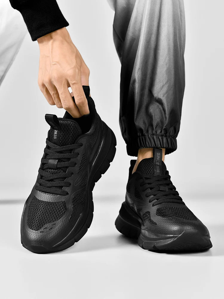 Men's Low-Top Sports Shoes Breathable Lightweight Comfortable Wear-Resistant Thick Bottom Versatile Fashionable Heightening Shoe