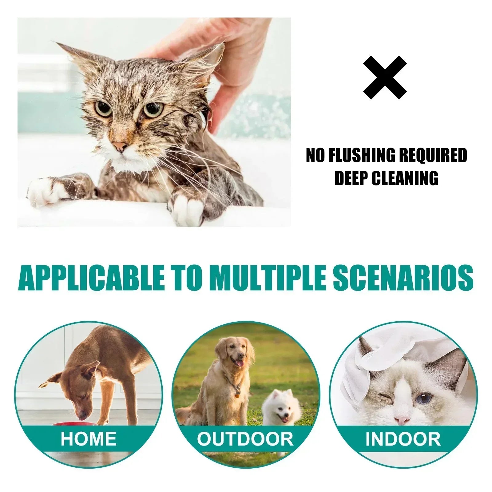 Hygienic Pet Disposable Wash Gloves Hand Free Instant Deodorizing Professional Cleaning Dry Bathing Cat Dog High Quality Pet