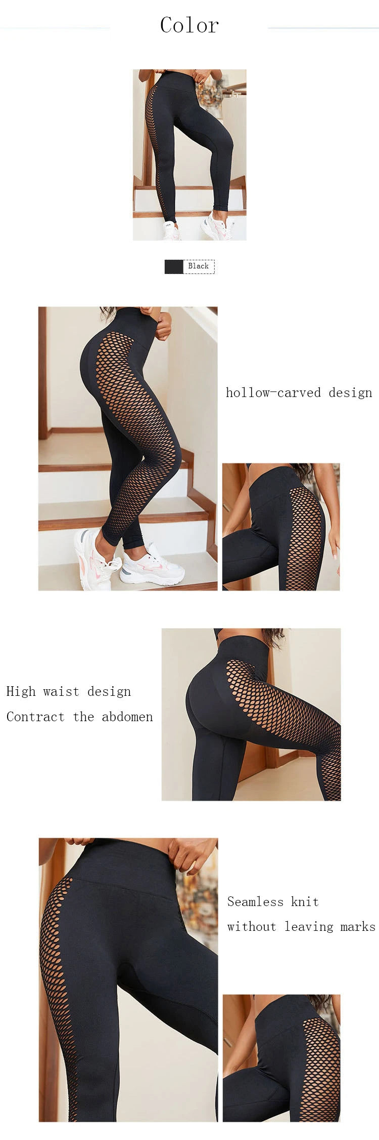 Women Push Up Yoga Leggings High Waist Seamless Fitness Legging Gym Black Mesh Run Workout  Sports Pants