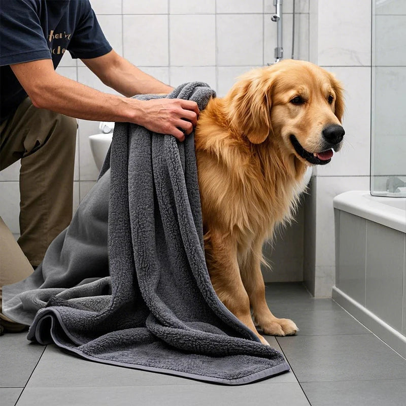 Pet towel microfiber cat and dog cleaning bathroom Bath special embroidery pet absorbent towel