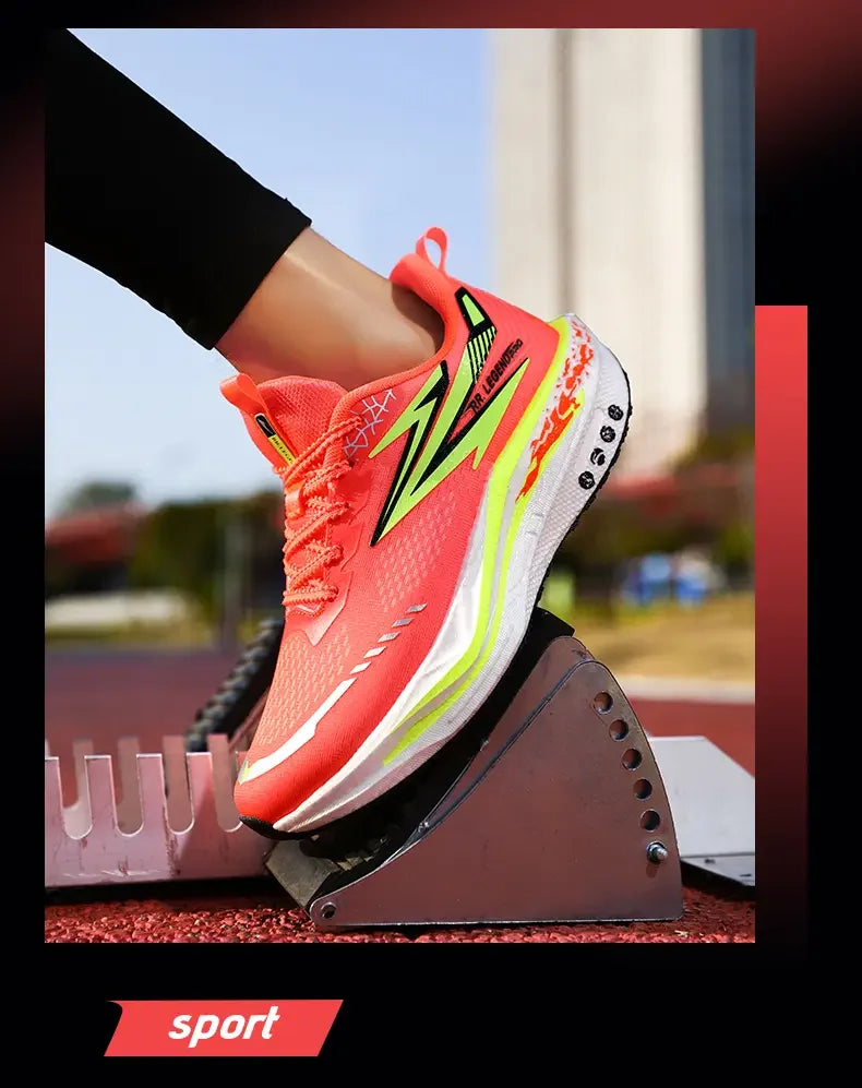 Sports and leisure shoes, men's shoes, marathon oversized air cushioned shoes, fly woven all season rubber, wear-resistant, anti