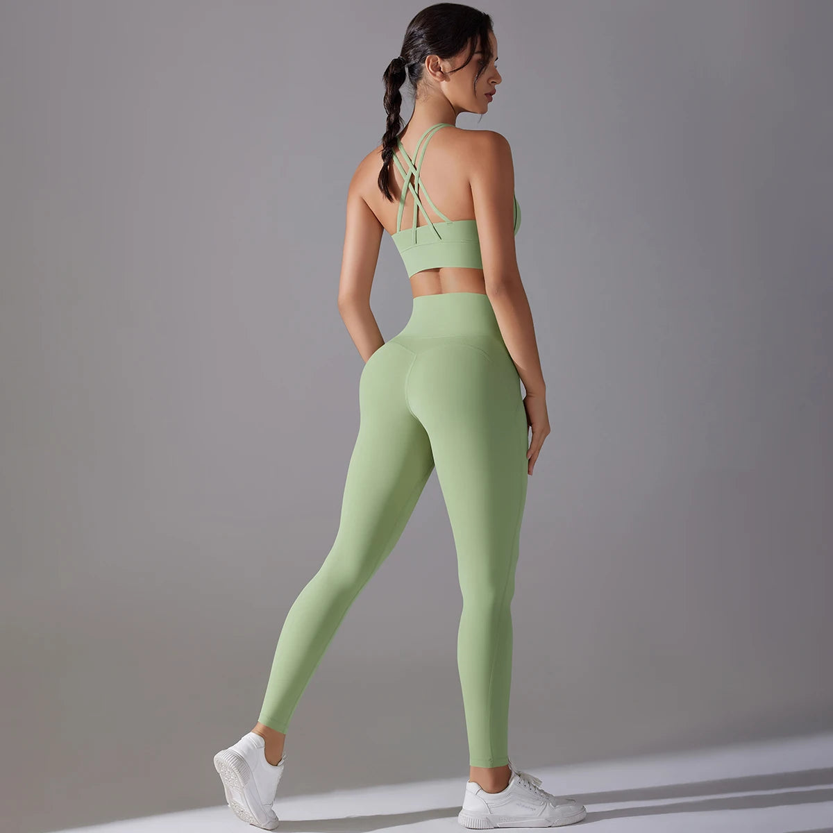 Yoga Suit for Women Sexy  Bra Leggings Set Hip Lifting Sports Fitness Bras and Leggings Tank Top Breathable Set Yoga Sportswear