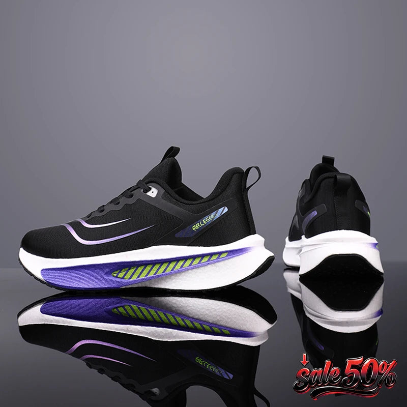 Sports Shoes for Men Air Cushion Jogging Shoes Running Shoes Carbon Board Marathon Breathable Lightweight Women Nonskid Sneakers
