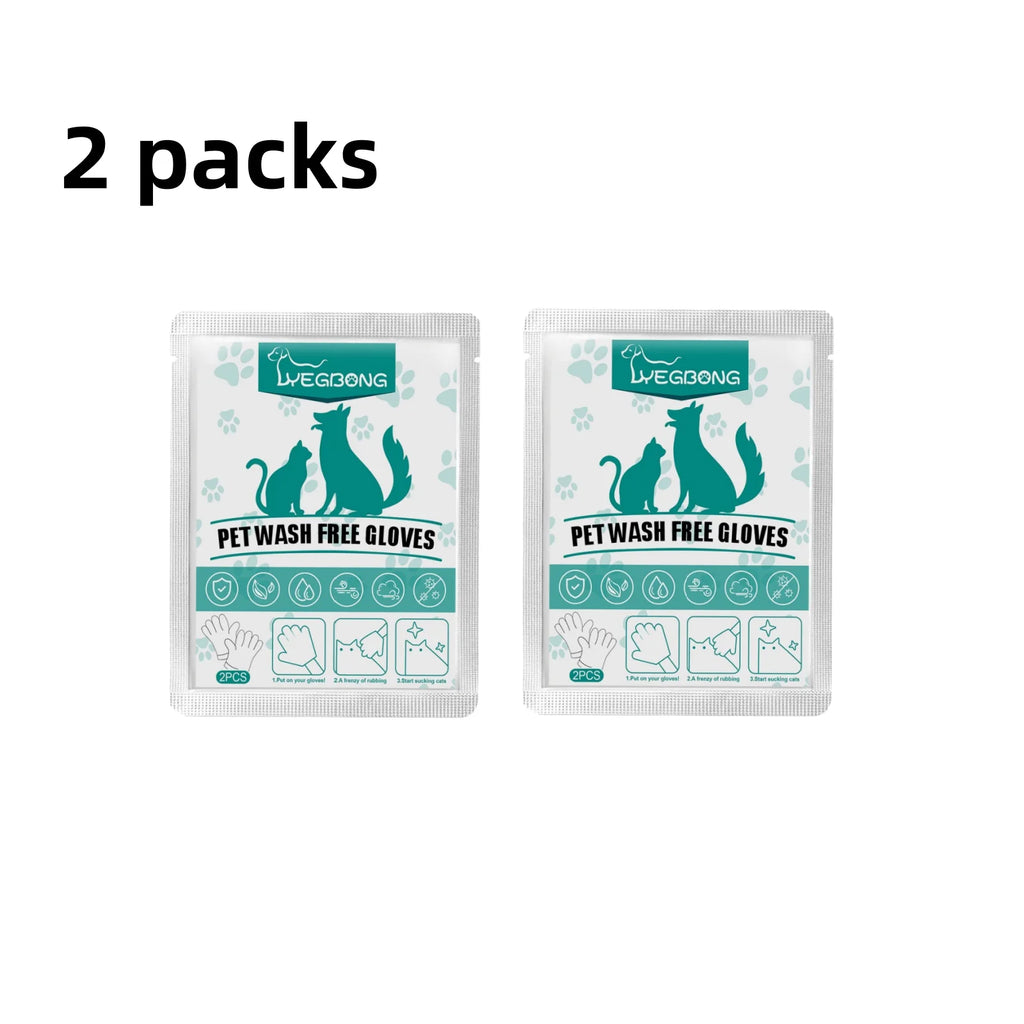 Hygienic Pet Disposable Wash Gloves Hand Free Instant Deodorizing Professional Cleaning Dry Bathing Cat Dog High Quality Pet