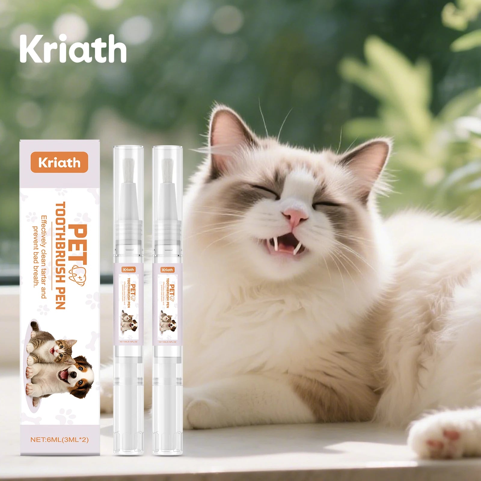 Pet Toothbrush Pen Thoroughly Cleaning Pet's Mouth Reduce Dental Plaque Accumulation Eliminate Oral Odors Pet Teeth Cleaning Pen