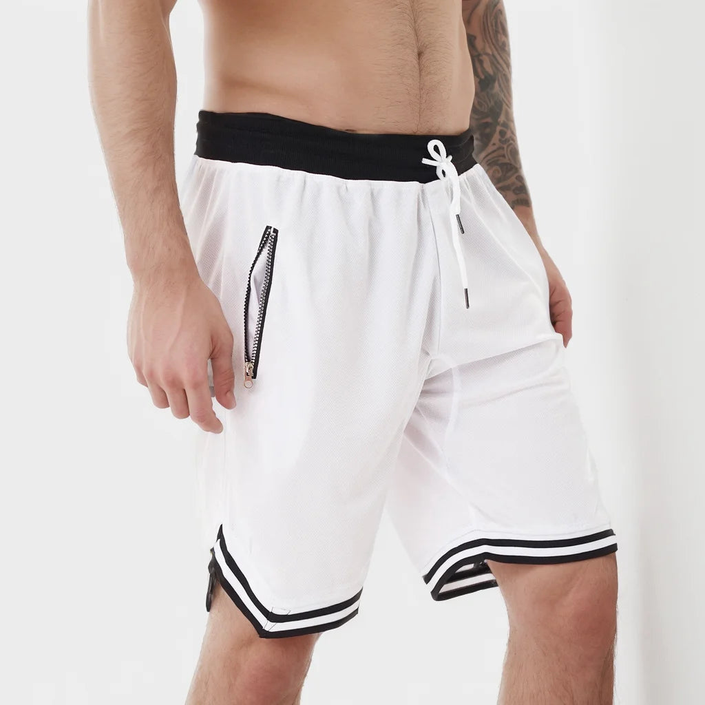 Men's Sports Basketball Shorts Mesh Quick Dry Gym Shorts Summer Casual Running Fitness Loose Training Short Pants Male